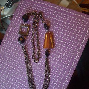 Gunmetal black necklaces